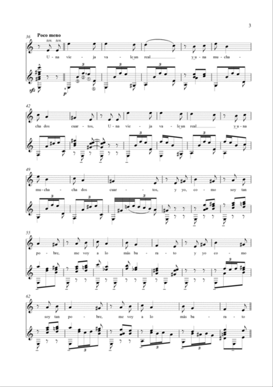 El Vito (Spanish Folksong from Andalusia) Piano, Vocal, Guitar scores gallery preview page 2