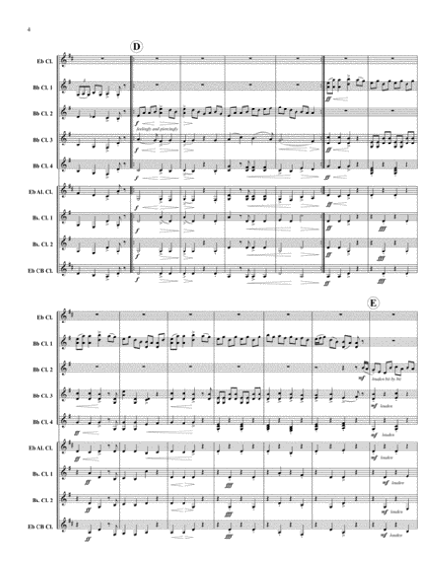 Molly on the Shore Clarinet Choir scores gallery preview page 4