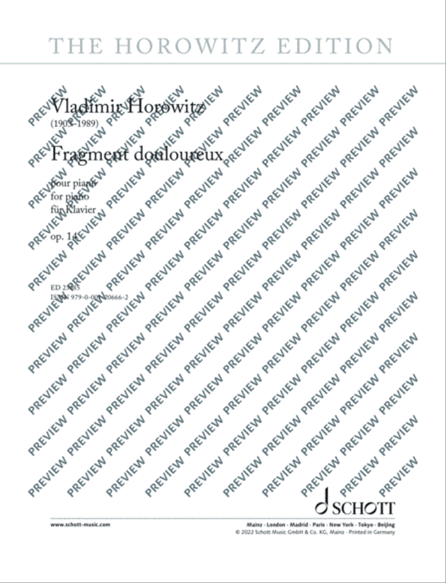 Fragment douloureux Piano Solo scores gallery preview page 2