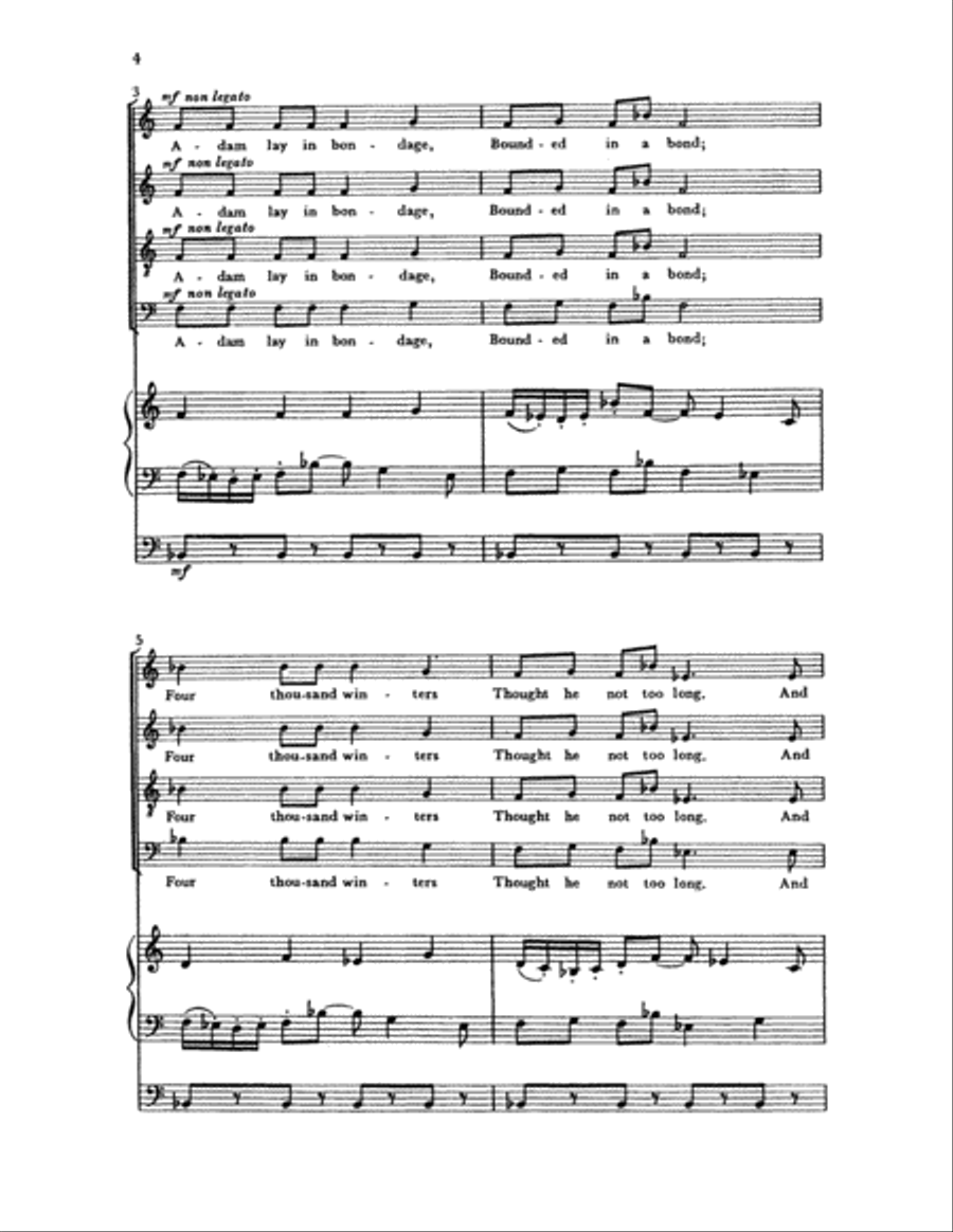 Two Marian Carols: Adam lay in bondage (Choral Score)