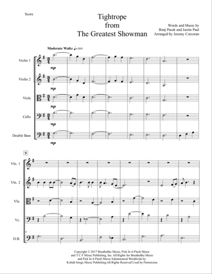 Tightrope String Quintet scores gallery preview page 2
