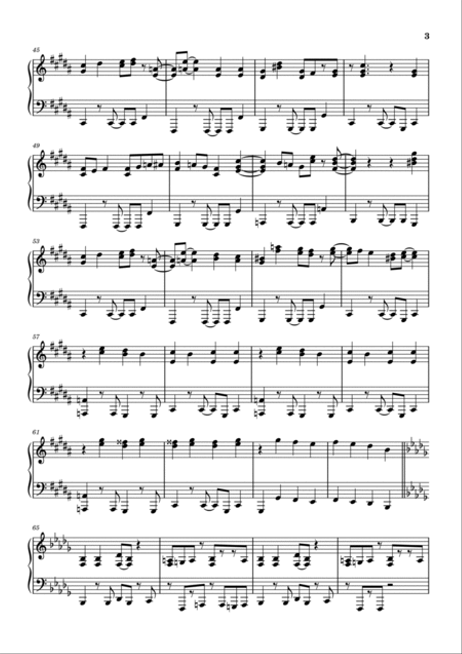 Kick Back Piano Solo scores gallery preview page 3