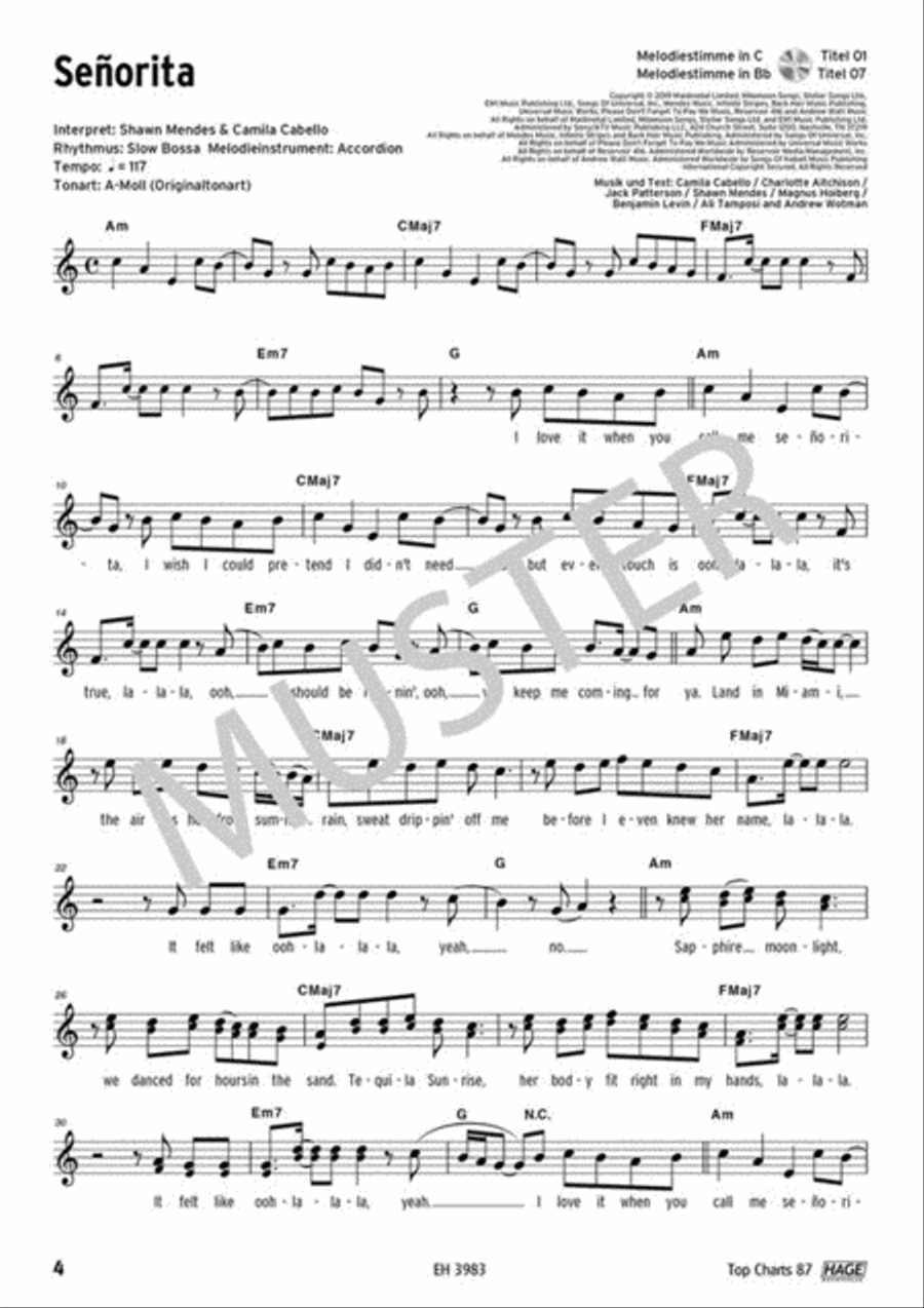 Top Charts 87 Top Charts 87 Piano, Vocal, Guitar scores gallery preview page 5