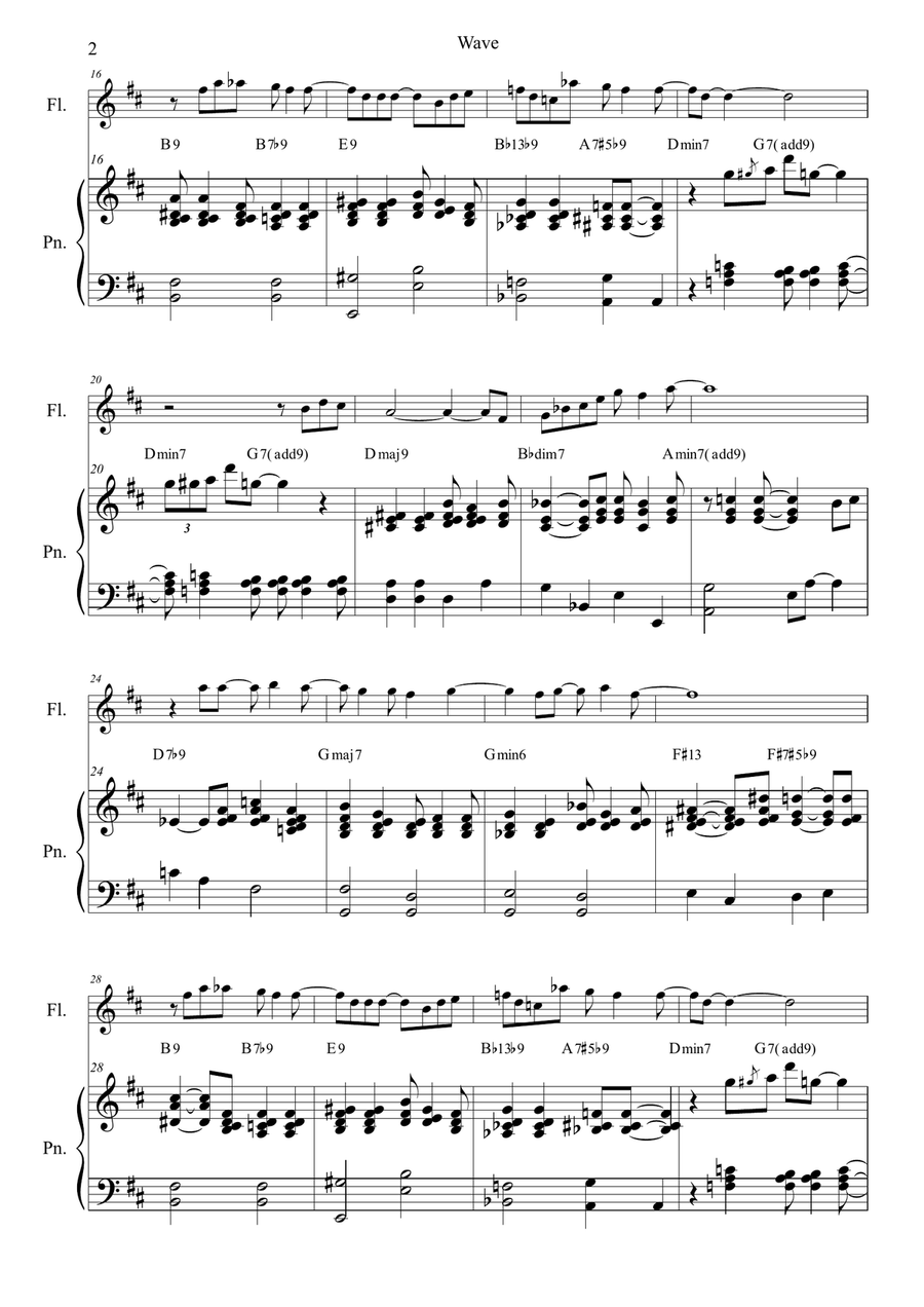 Wave Flute Solo scores gallery preview page 3