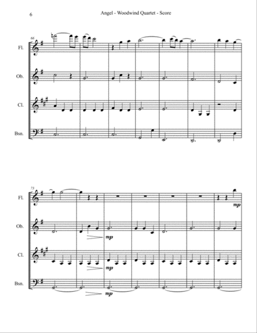 Angel Woodwind Quartet scores gallery preview page 6