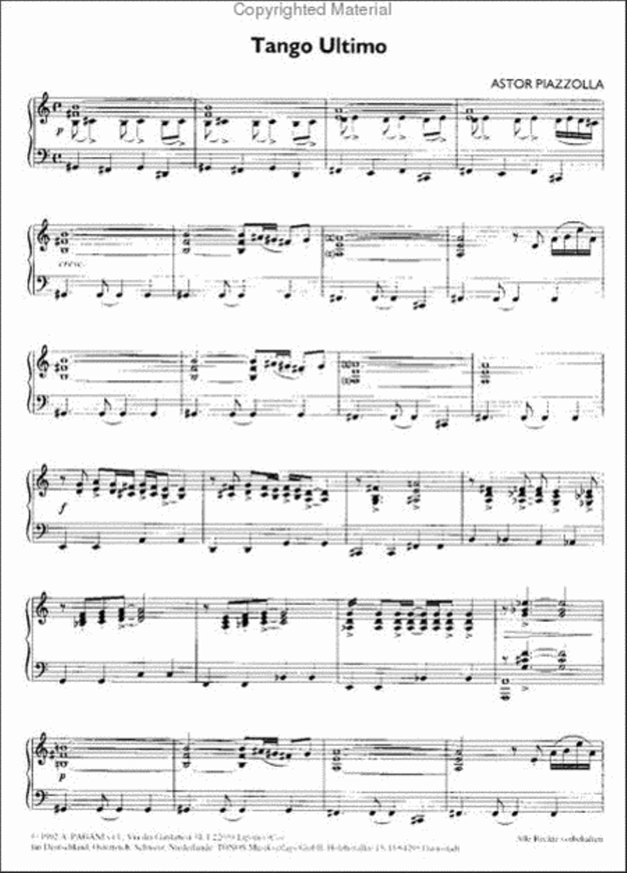 Tango ultimo Piano Solo scores gallery preview page 2