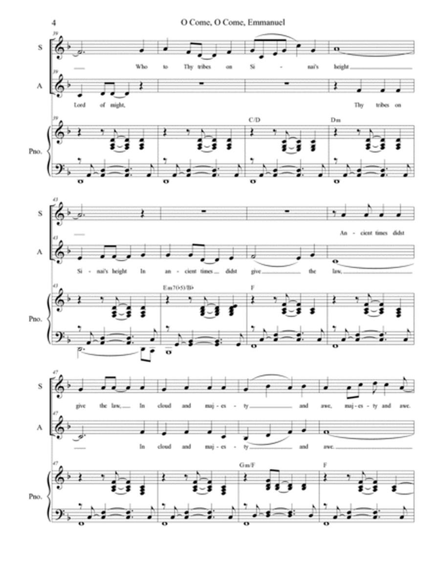 O Come, O Come, Emmanuel (2-part choir - (SA) image number null