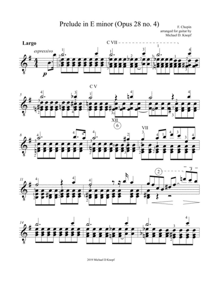 Prelude no. 4 in E minor by Chopin (Guitar)