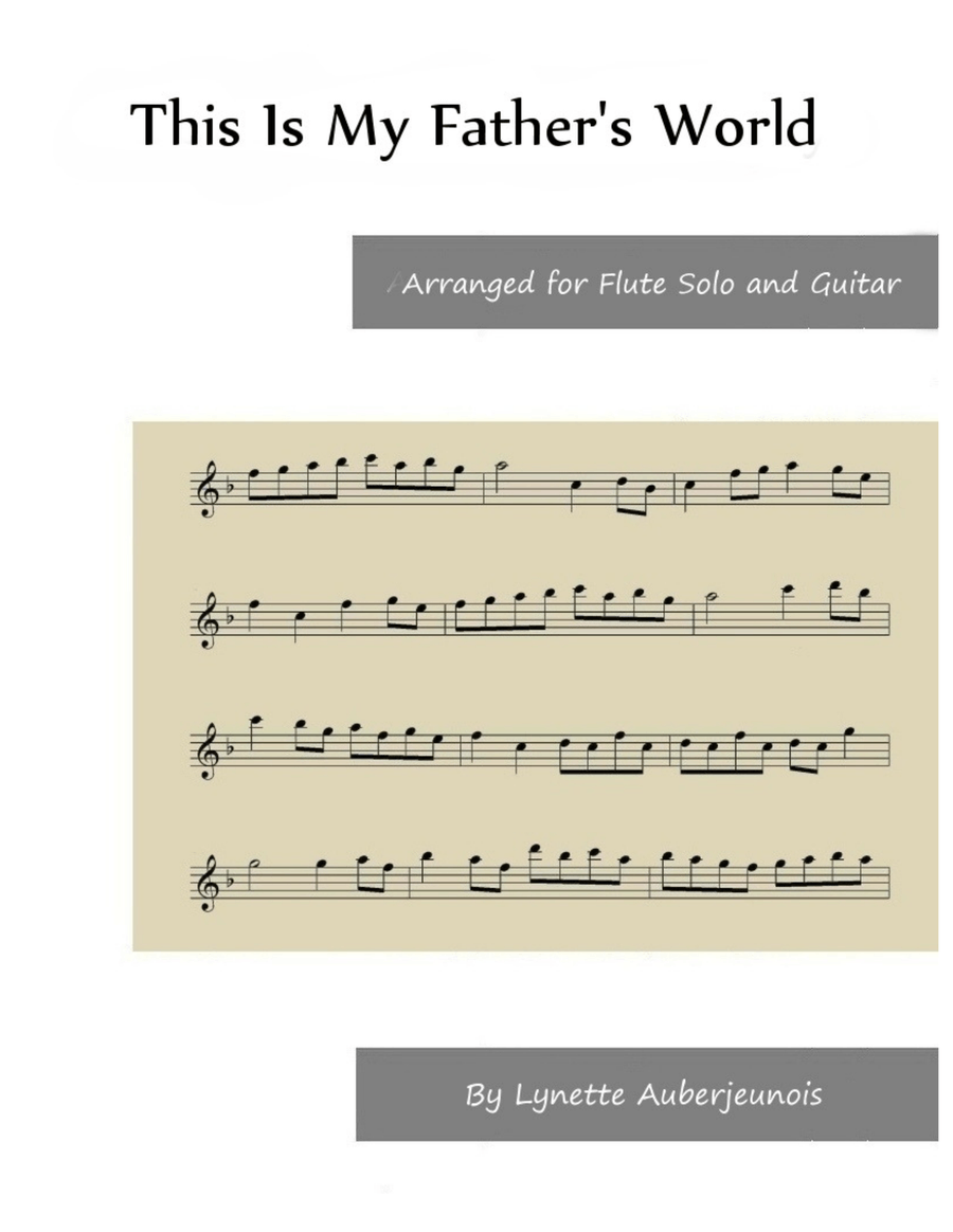 This Is My Father’s World - Flute Solo with Guitar Chords Chamber Music scores gallery preview page 1