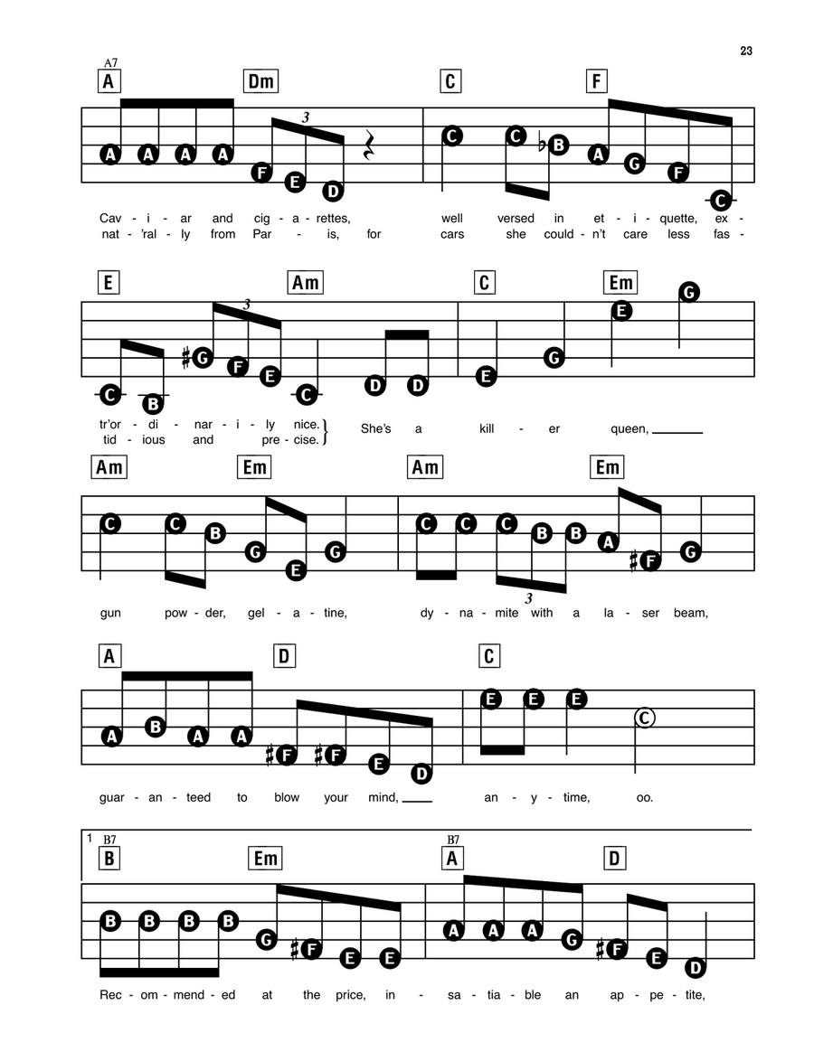 Killer Queen Electronic Keyboard scores gallery preview page 2