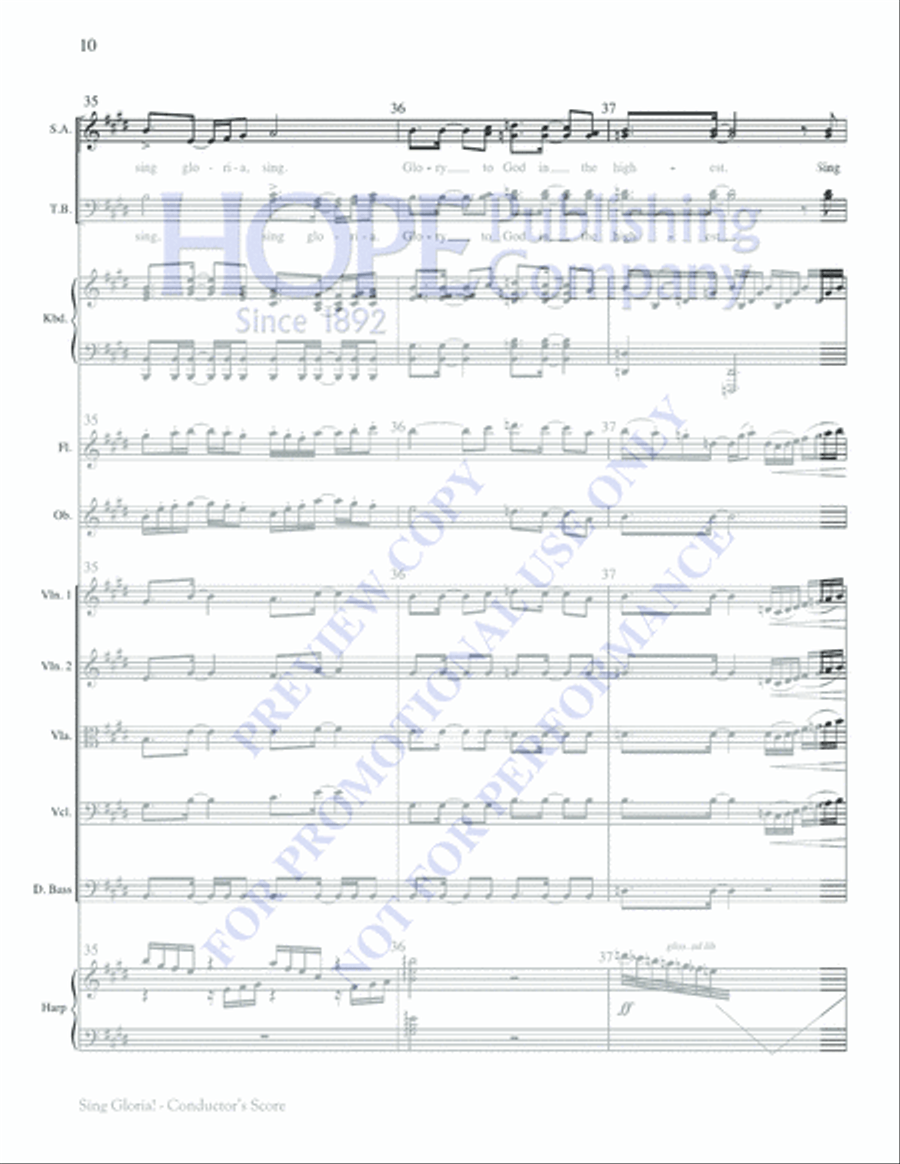 Sing Gloria! Flute scores gallery preview page 11
