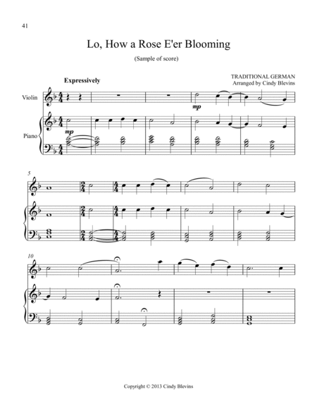 Piano and Violin For Christmas, Vol. I, 14 arrangements image number null