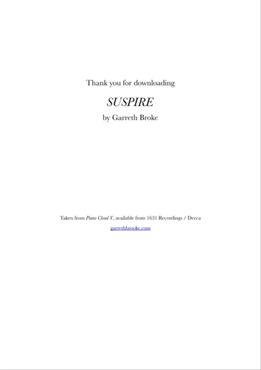 Suspire Piano Solo scores gallery preview page 1