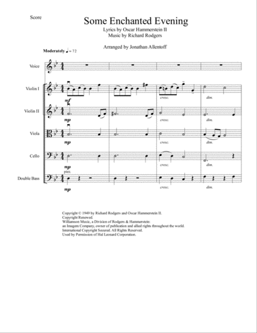Some Enchanted Evening Small Ensemble scores gallery preview page 2