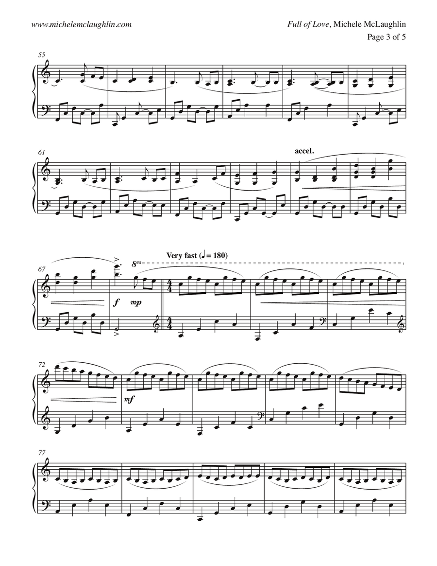 Full of Love Piano Solo scores gallery preview page 3
