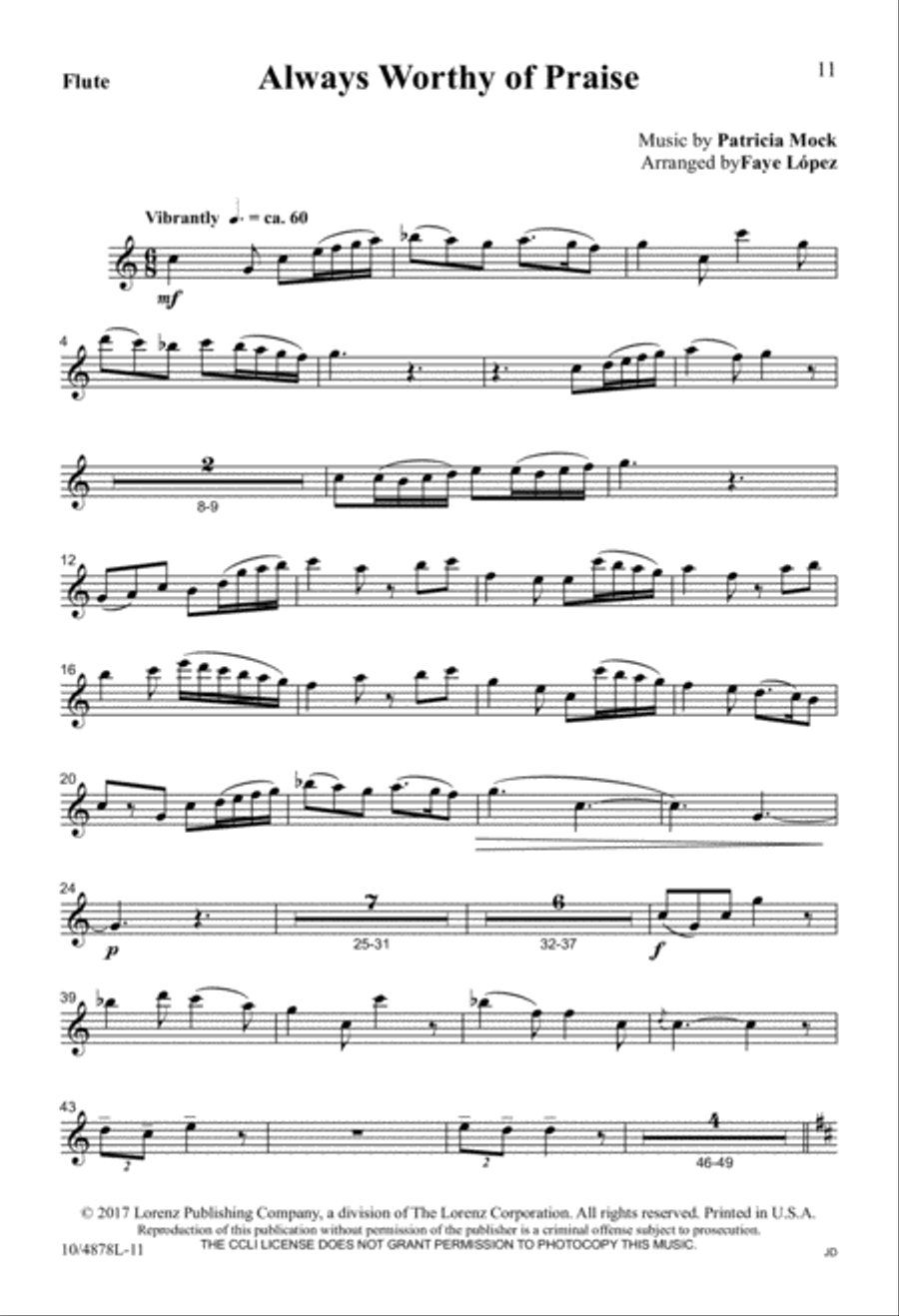 Always Worthy of Praise 4-Part scores gallery preview page 11