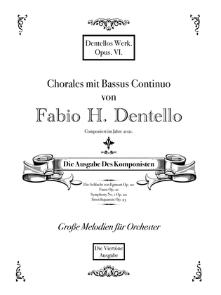 Chorales mit bassus continuo Osteroratorium Opus 6