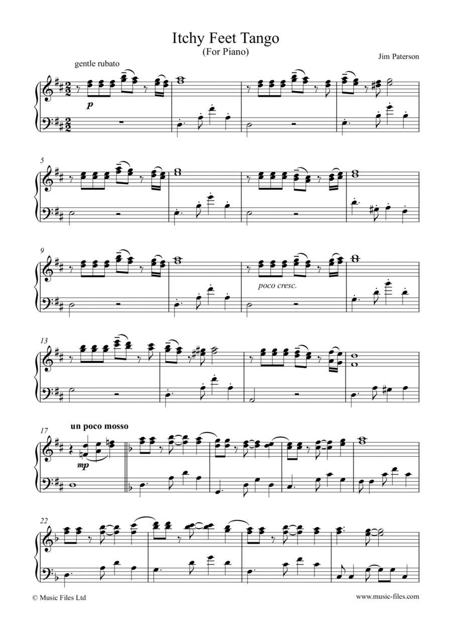 Itchy Feet Tango (for Piano Solo) Piano Solo scores gallery preview page 1
