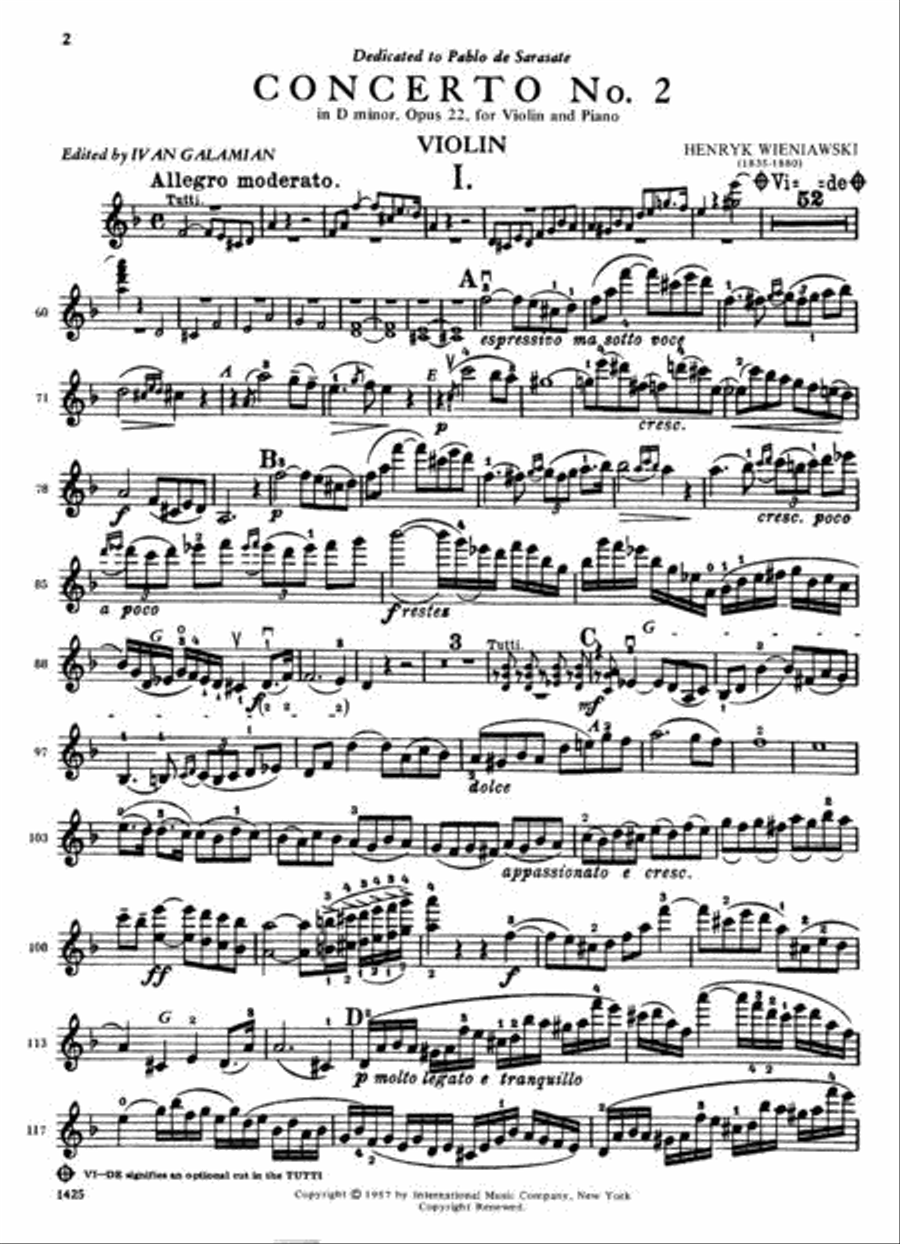 Concerto No. 2 In D Minor, Opus 22