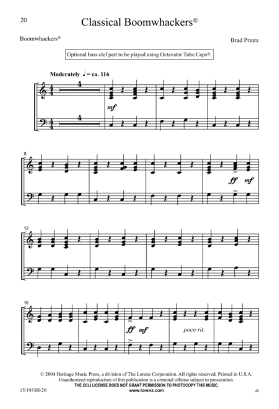 Classical Boomwhackers Unison Choir scores gallery preview page 20