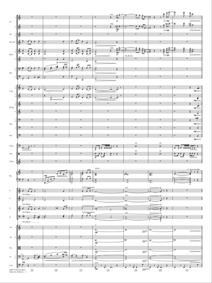 Moments of Memory - Score Only Full Orchestra scores gallery preview page 3