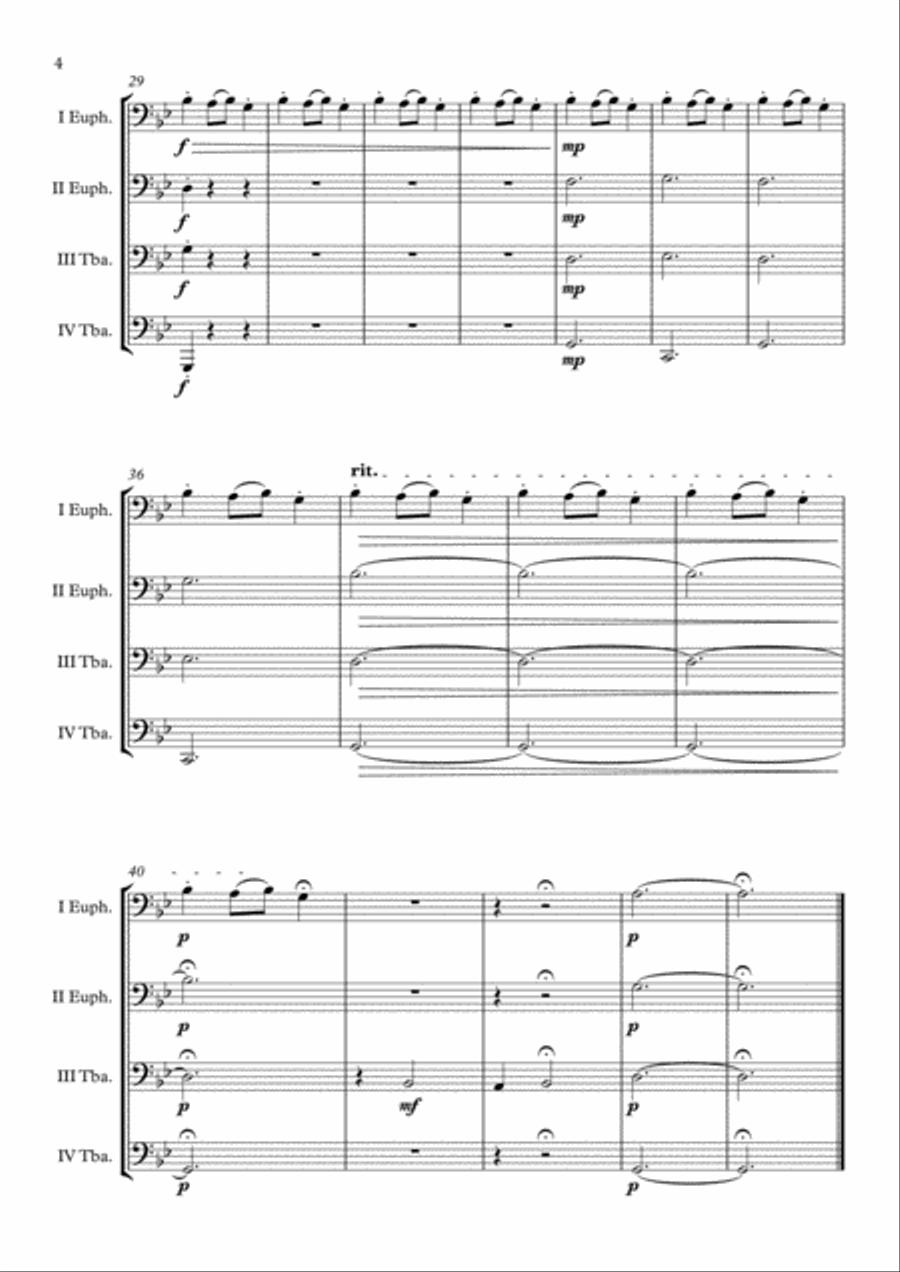 "Carol Of The Bells" Tuba Quartet arr. Adrian Wagner image number null