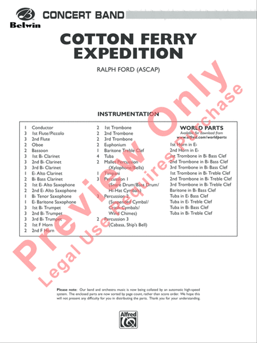 Cotton Ferry Expedition Concert Band scores gallery preview page 2