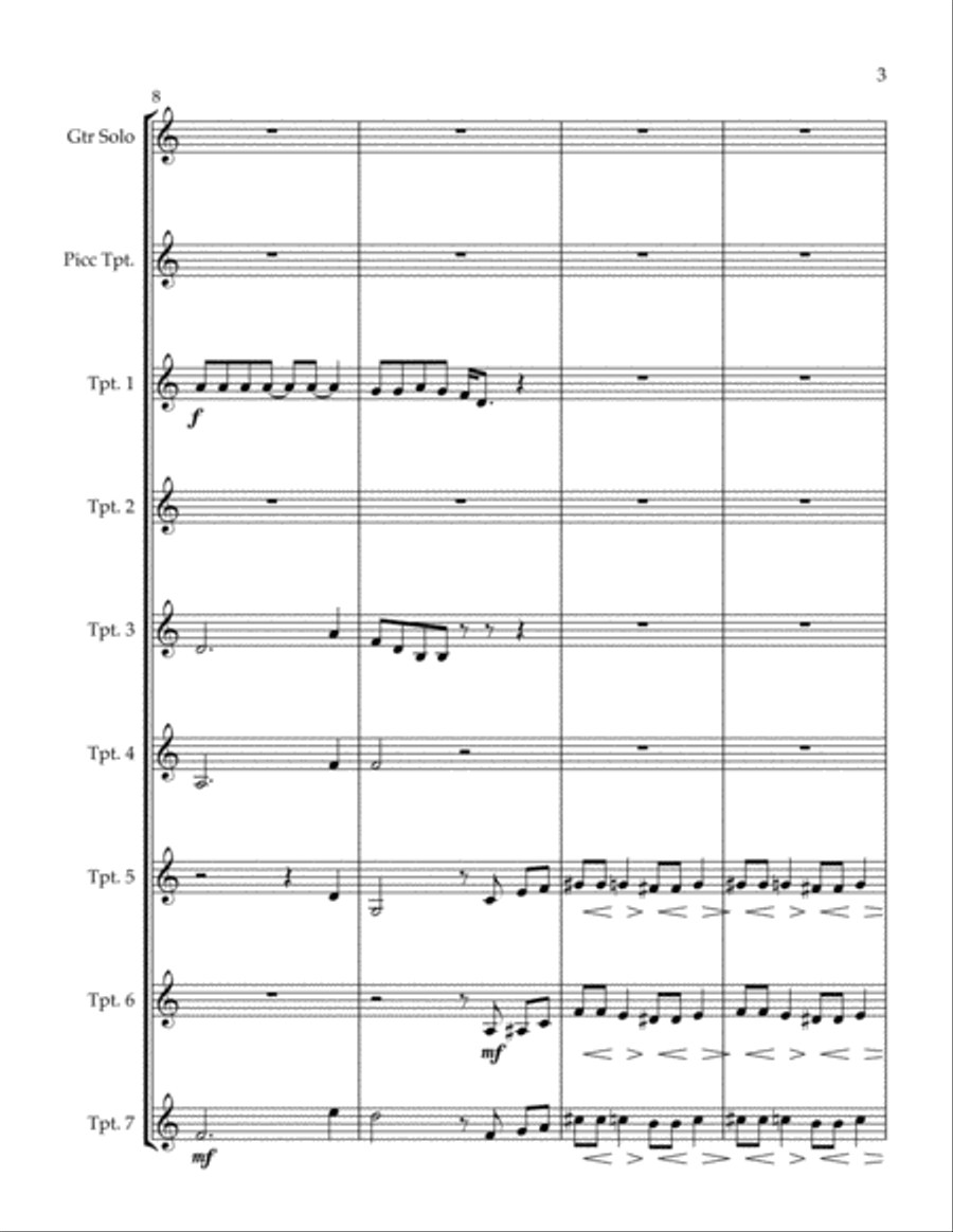 Bohemian Rhapsody Trumpet Solo scores gallery preview page 3