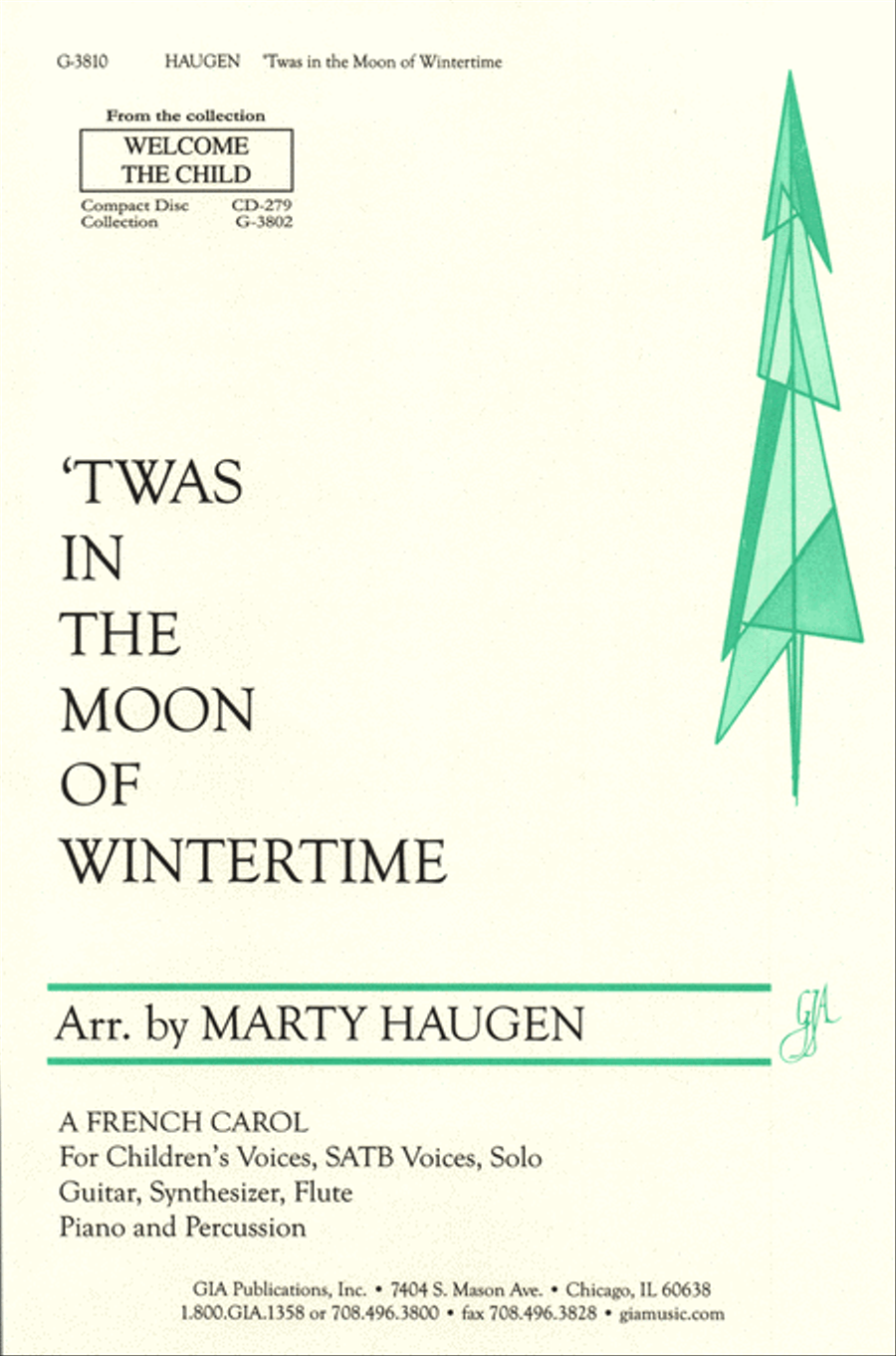 ’Twas in the Moon of Wintertime 4-Part scores gallery preview page 1