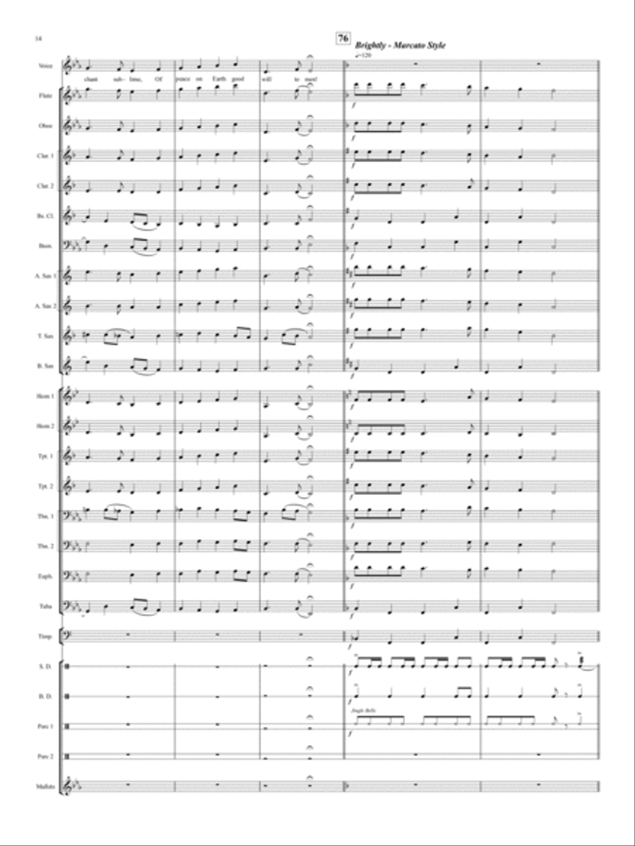 Sing Along With Santa! Concert Band scores gallery preview page 13