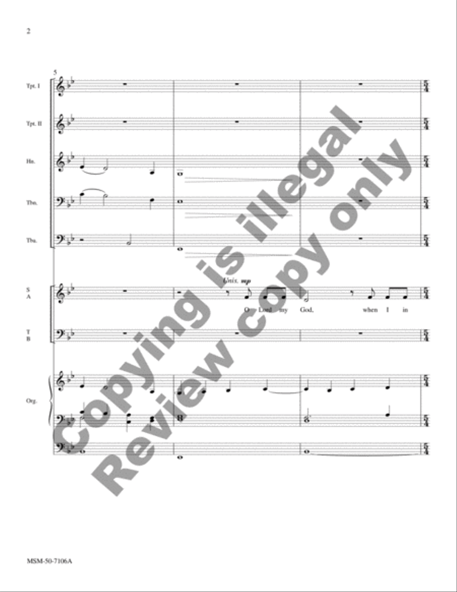 How Great Thou Art (Full Score) Choir scores gallery preview page 3