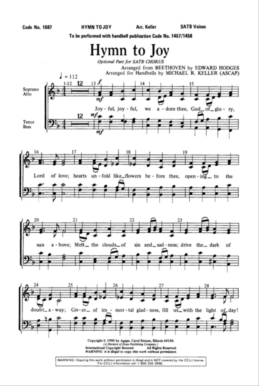 Hymn to Joy 5-Octaves scores gallery preview page 2