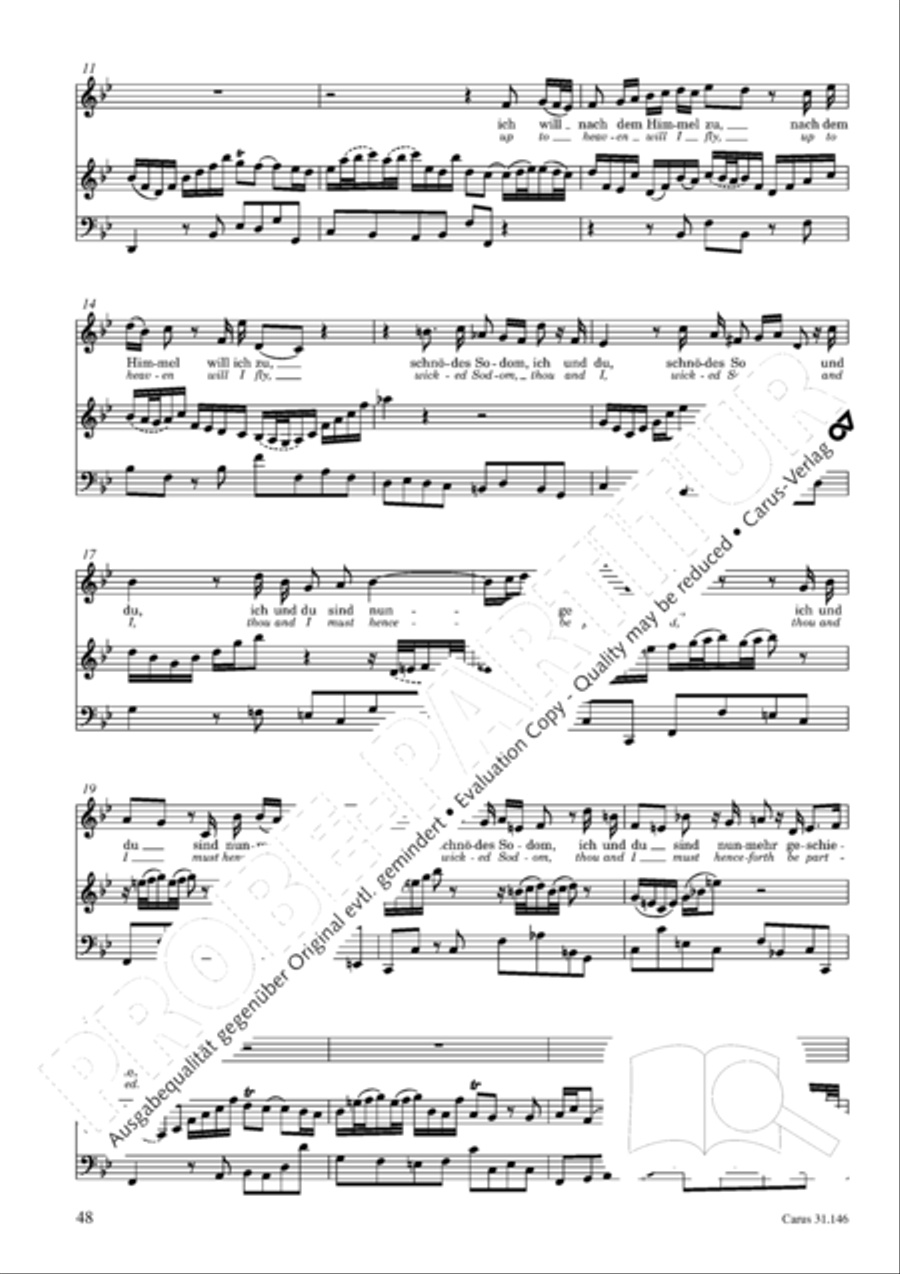 Through bitter tribulation we enter into God's kingdom (Wir mussen durch viel Trubsal in das Reich Gottes eingehen) 4-Part scores gallery preview page 49