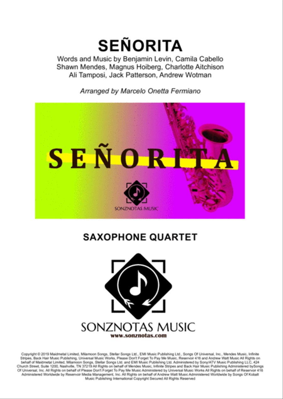 Senorita Woodwind Quartet scores gallery preview page 1