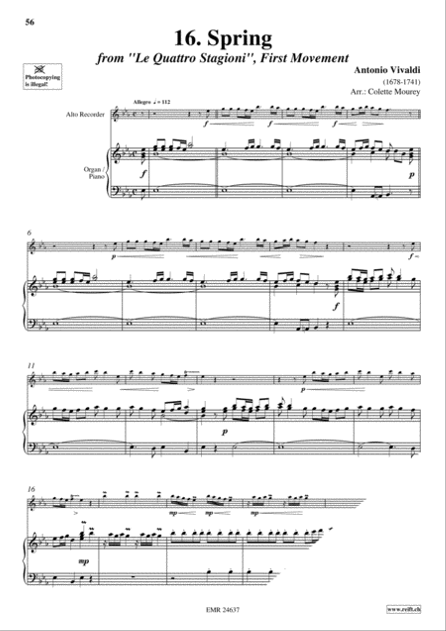 40 Greatest Baroque Hits Volume 2 Alto Recorder scores gallery preview page 18
