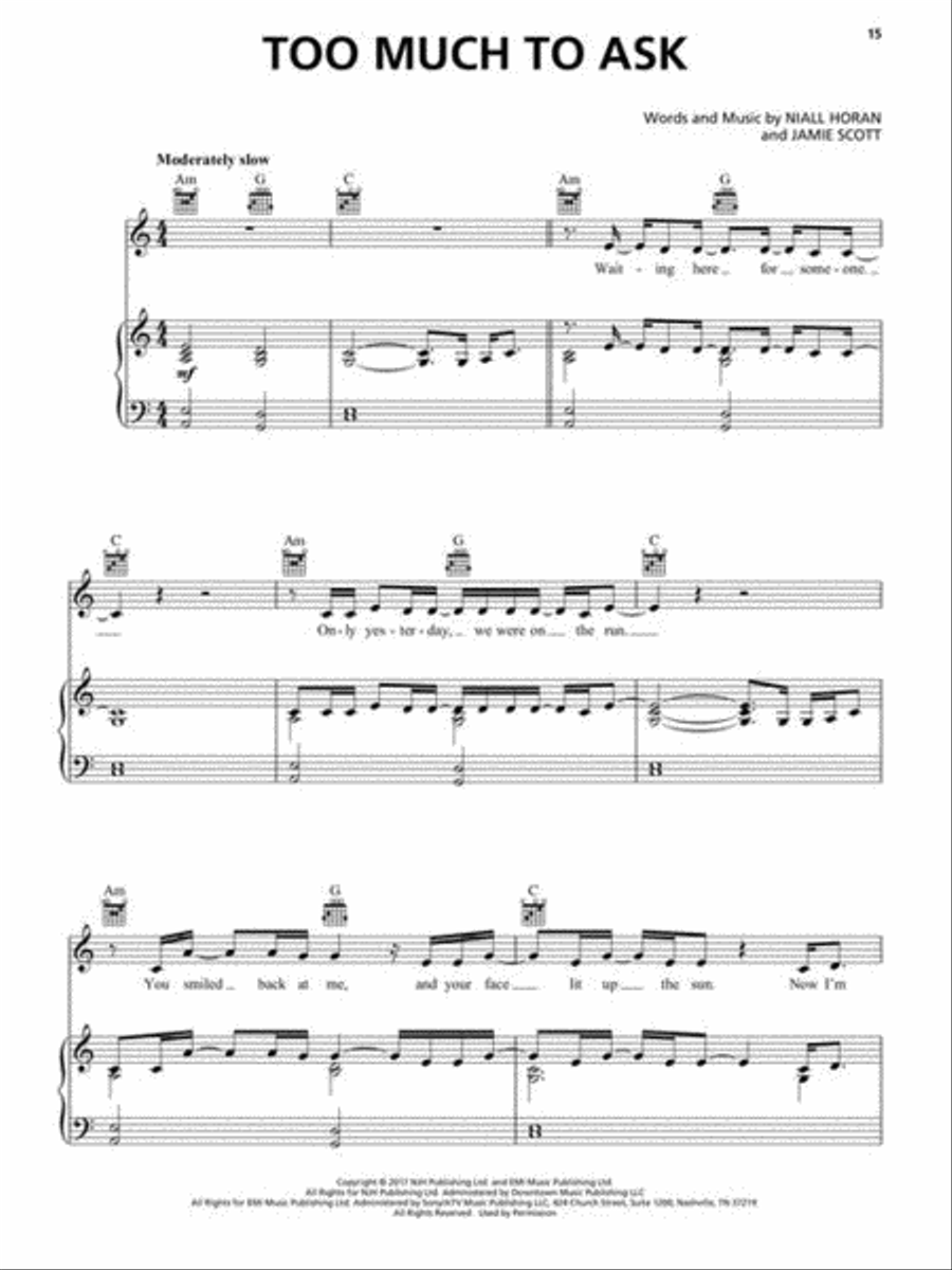 Niall Horan – Flicker Piano, Vocal, Guitar scores gallery preview page 10