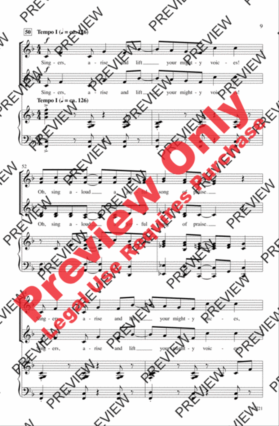 Singers, Arise! Women's Choir scores gallery preview page 9