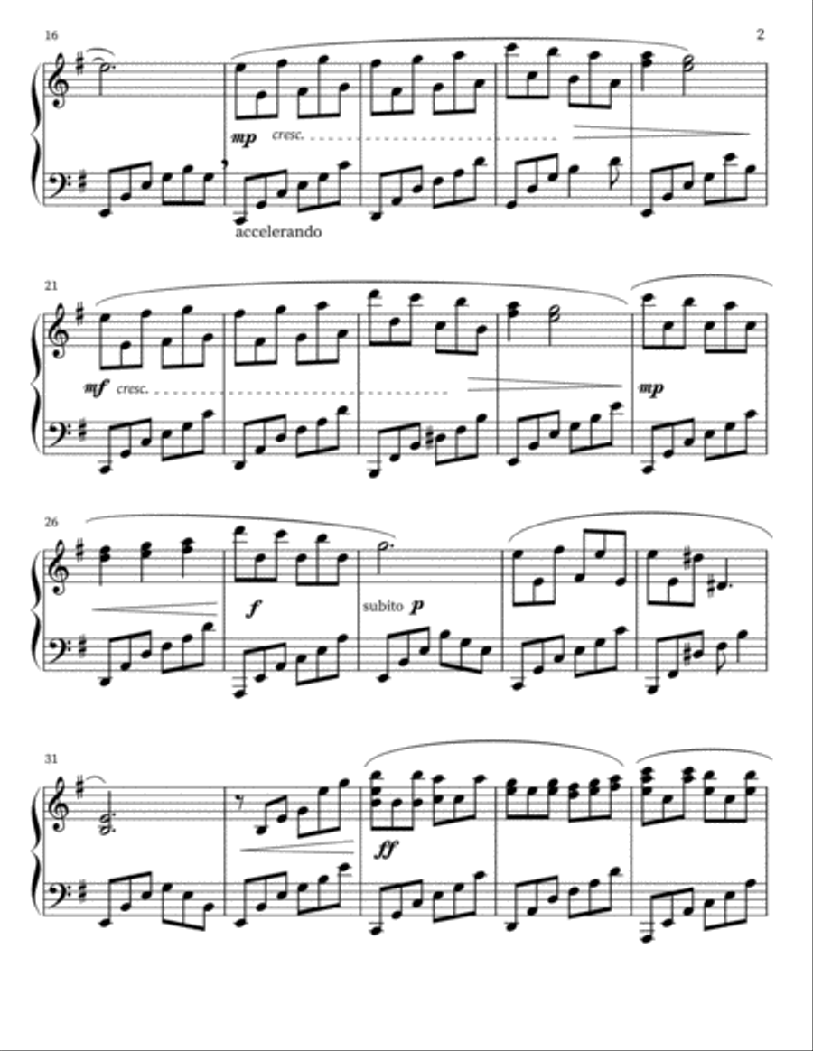 Une Petite Chanson Triste Piano Solo scores gallery preview page 2
