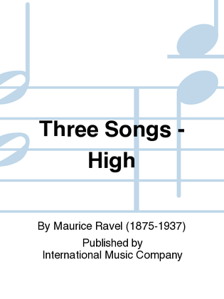 Book cover for Three Songs (F. & E.) High