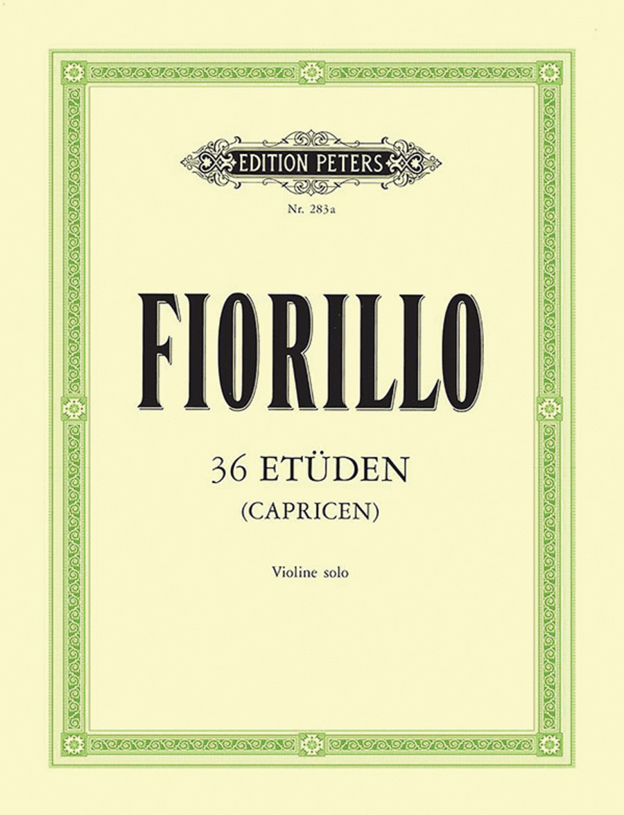 36 Etudes (Caprices) for Violin by Federigo Fiorillo Violin Solo - Sheet Music