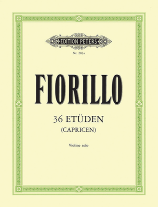 Book cover for 36 Etudes (Caprices) for Violin