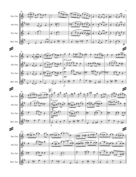 Charleston (for Saxophone Quartet SATB or AATB) image number null