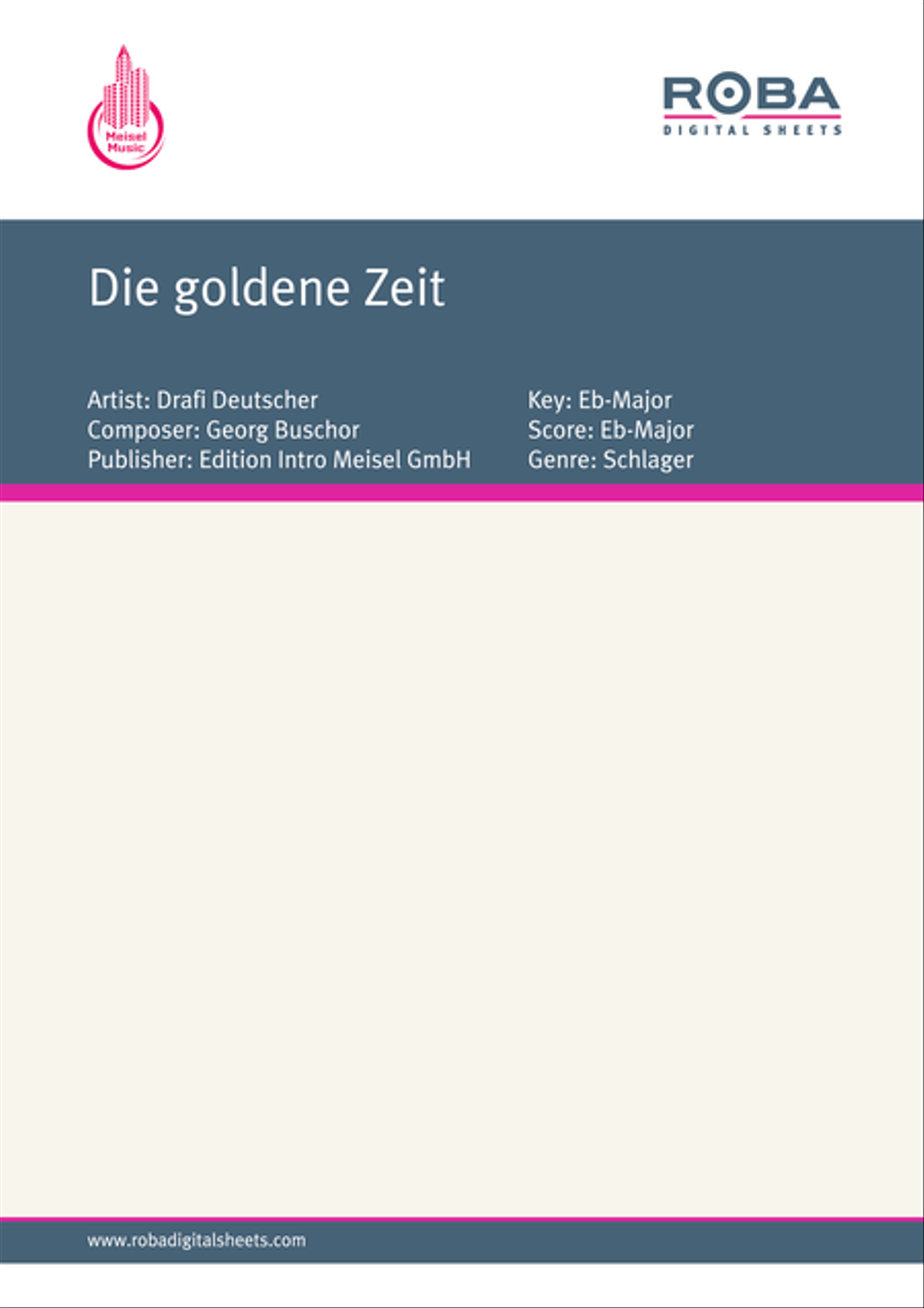 Die goldene Zeit Piano, Vocal scores gallery preview page 1