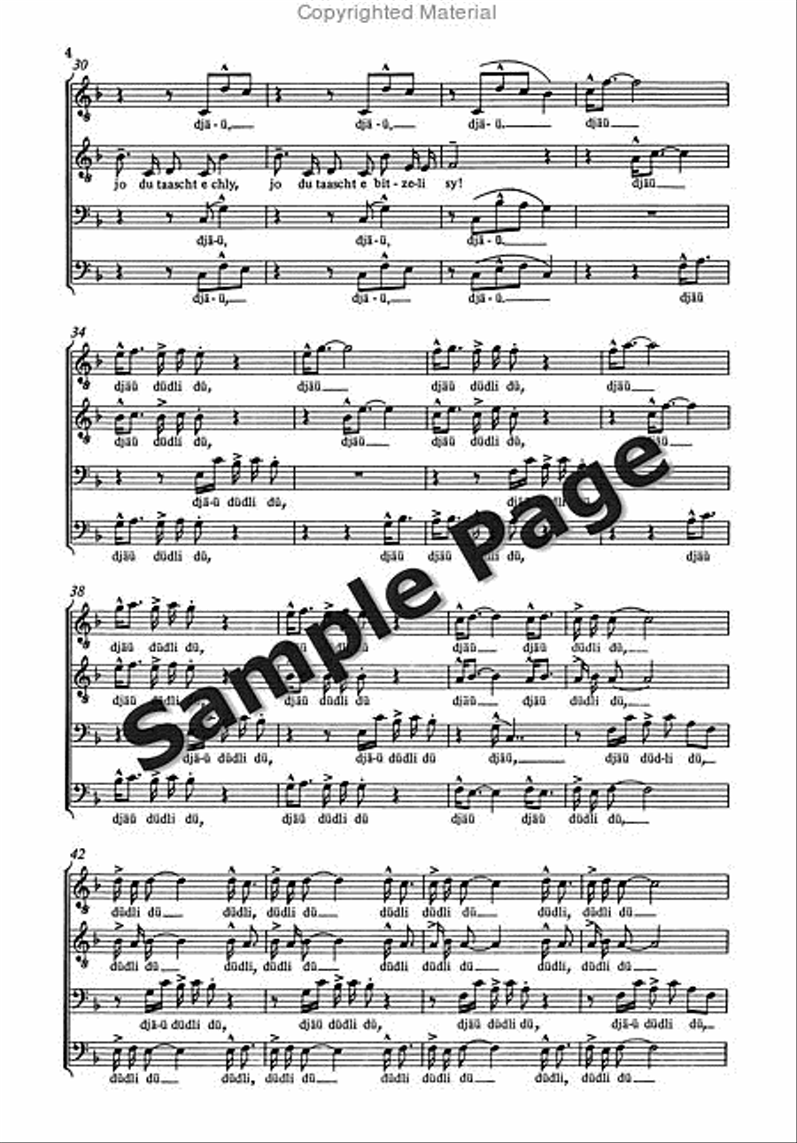 Jodler Ttbb TTBB scores gallery preview page 5