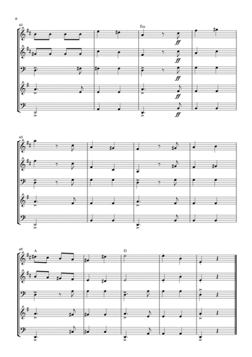 Habanera - Carmen - Georges Bizet, for Brass Quintet in a easy version with chords image number null