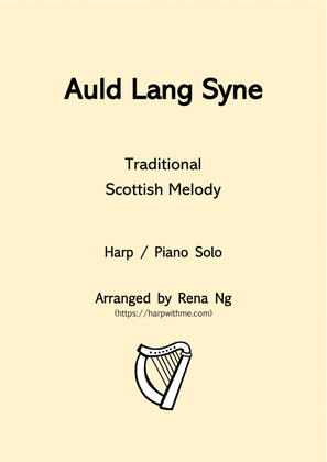 Auld Lang Syne (Harp / Piano Solo) - Intermediate