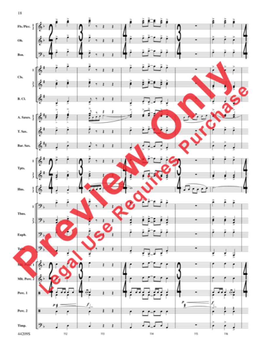 Gaudete Concert Band scores gallery preview page 19