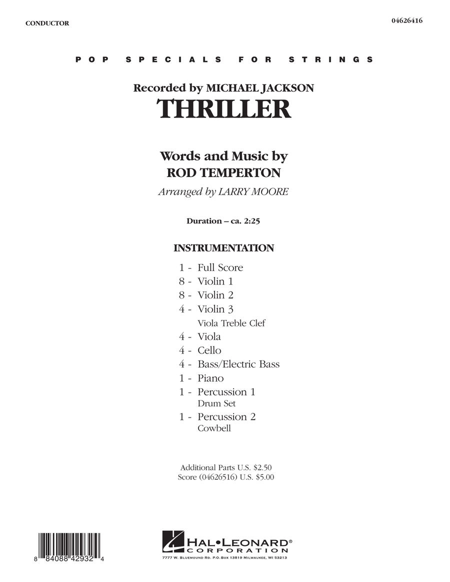 Thriller - Full Score