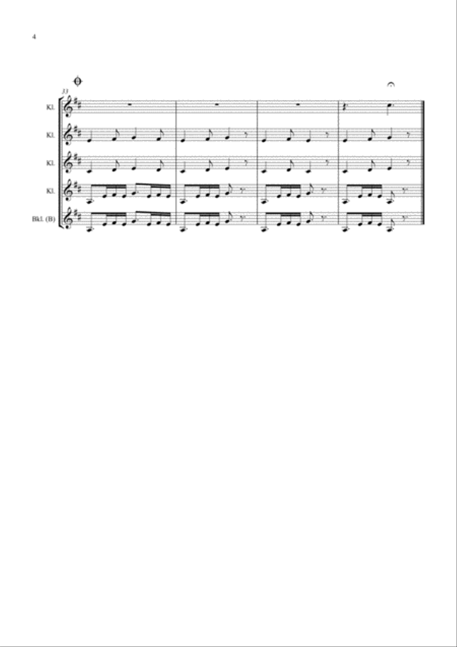 All Blues Woodwind Quartet scores gallery preview page 4