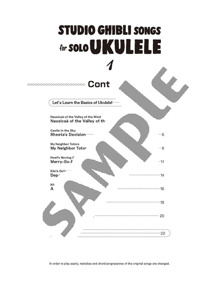 Studio Ghibli Songs for Solo Ukulele Vol.1/English Version